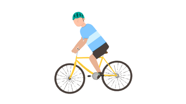 Illustration of a cyclist